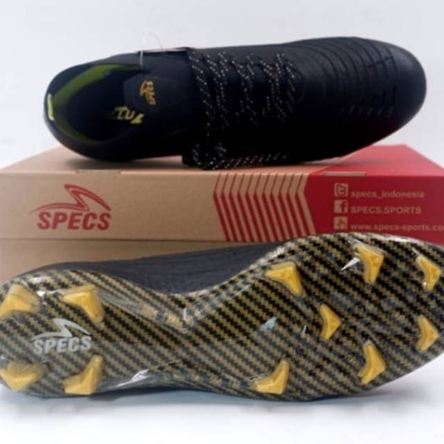 sepatu bola SPECS ACC ILLUZION II fg black/gold