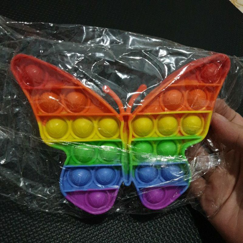 [50+ Model Pop It] POP IT ALL VARIANT | Popit Rainbow Macaron Sugus UV Colorful-Kupu-kupu Rainbow