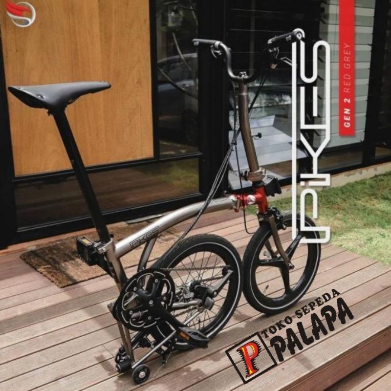 Sepeda Lipat ELEMENT Pikes Gen 2 Chico Jerikho Titanium Grey Red