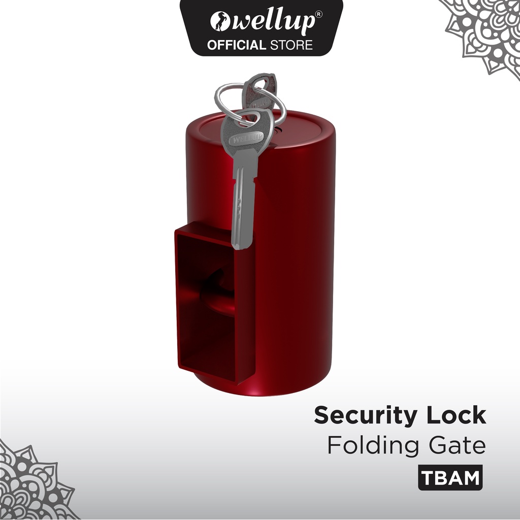 WellUp Kunci Gembok Security Lock Bulat Anti Maling Gerbang Ruko Folding Gate TBAM