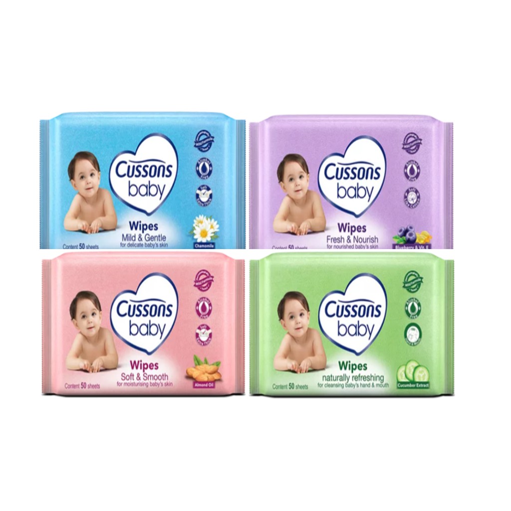 Cussons Baby Wipes 50s BELI 1 GRATIS 1