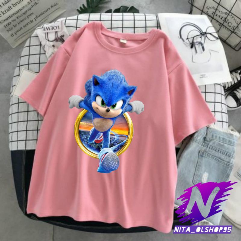 kaos anak sonic movie3 baju anak sonic terbaru gratis nama bahan premium