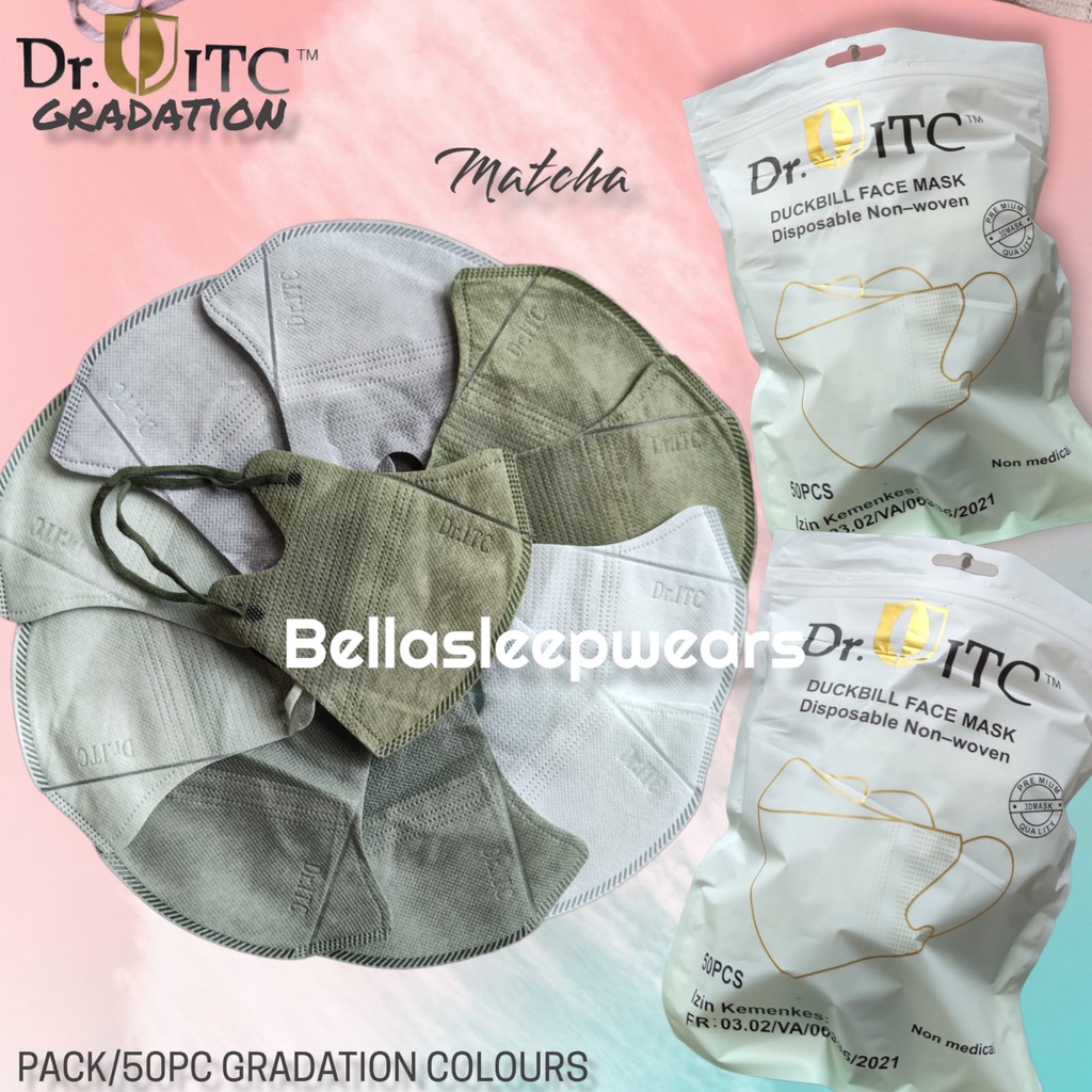 DUCKBILL KF94 DR ITC EMBOS RAINBOW GRADATION MIX /50- MASKER DUCKBILL DRITC GRADASI PELANGI