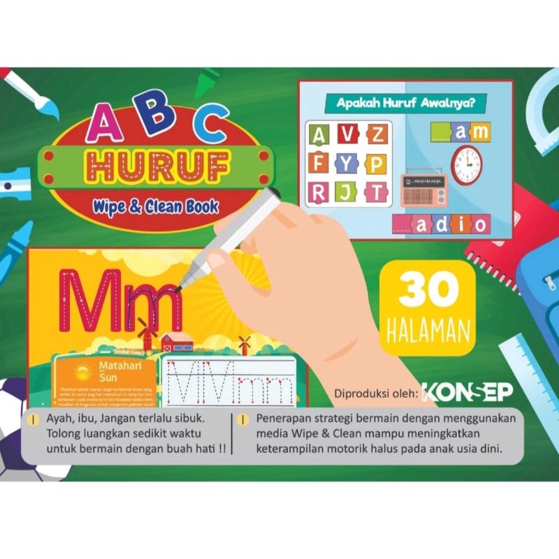 Wipe Clean Book Buku Edukasi Anak Belajar Wipe Clean Book