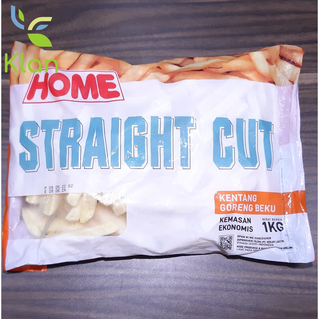 

HOME STRAIGHT CUT / KENTANG GORENG / FRENCH FRIES KENTANG BEKU 1KG /SHOESTRING