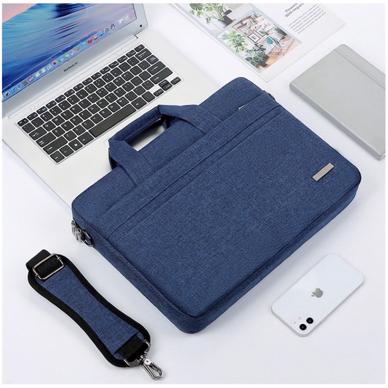 tas laptop selempang strap tebal 13 14 15 16 inch pria wanita cover case laptop polos berkualitas fashion murah TL08