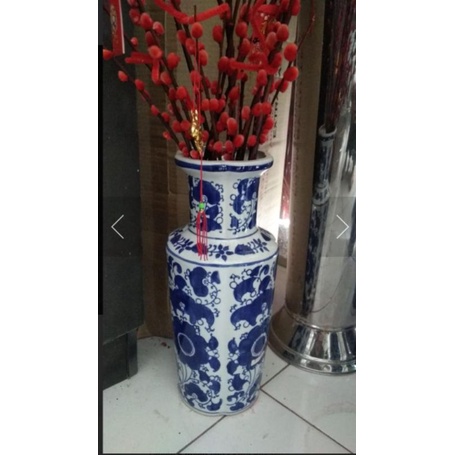 vas bunga keramik motif china/