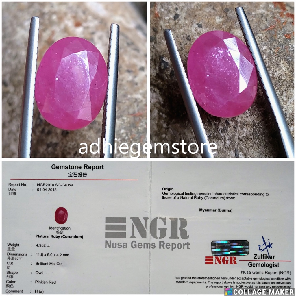 Batu natural pinkish red ruby Burma Ada Mozambique srilanka