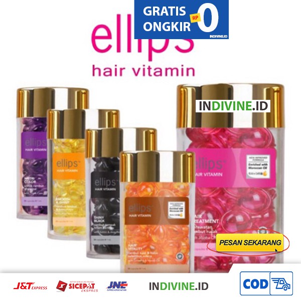 Ellips Vitamin Rambut Hair Vitamin Elips Botol  Isi 50 