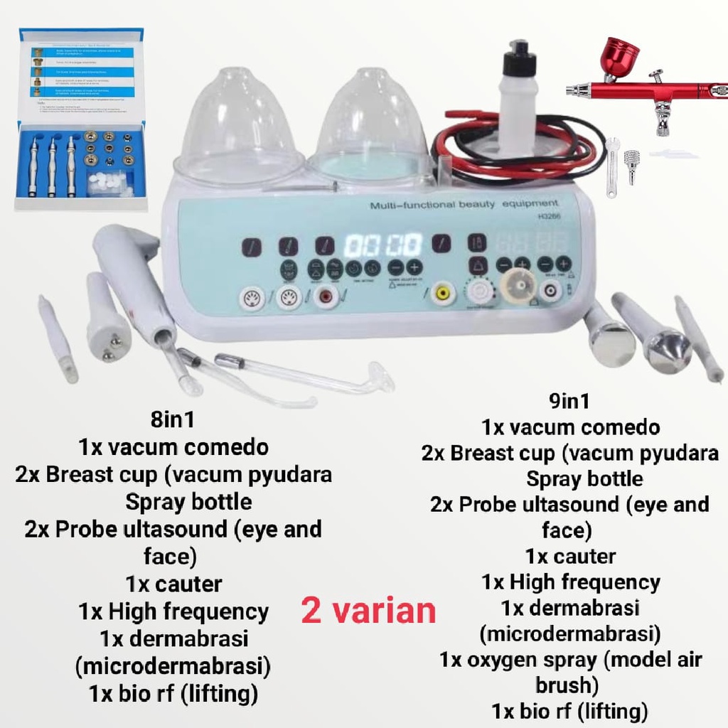 alat facial basic 8in1 dan 9in1 alat kecantikan klinik salon beauty studio