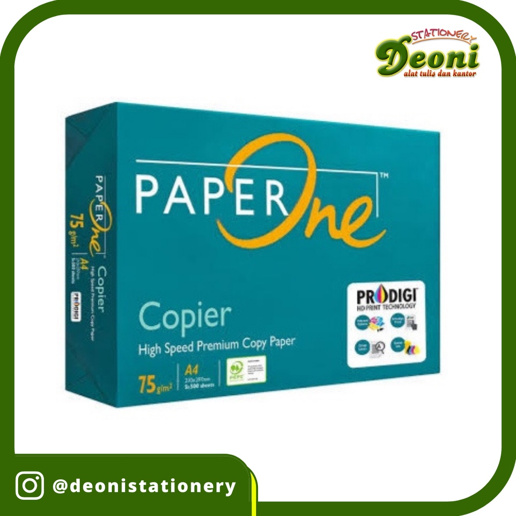 

Kertas PAPERONE A4 75gr (isi 500 lembar)