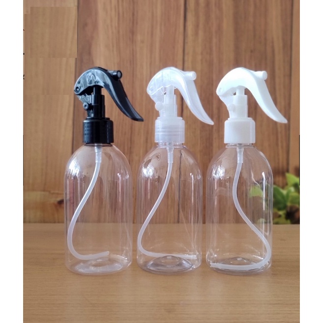 BOTOL 250ML OVAL CLEAR TRIGGER BEBEK N24 BOTOL SEMPROT ISI ULANG / BOTOL OVAL 250ML SPRAY TRIGGER BEBEK