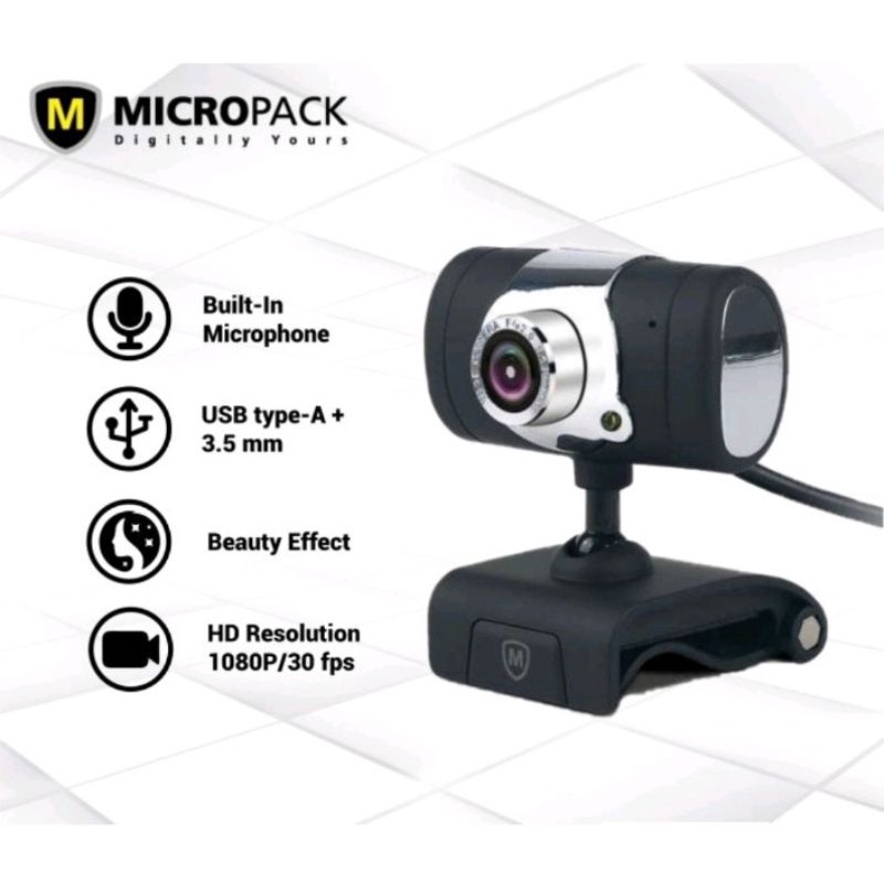 WebCam HD 720P With Microphone + Beauty Effect for Laptop,Pc, Macbook,Hp