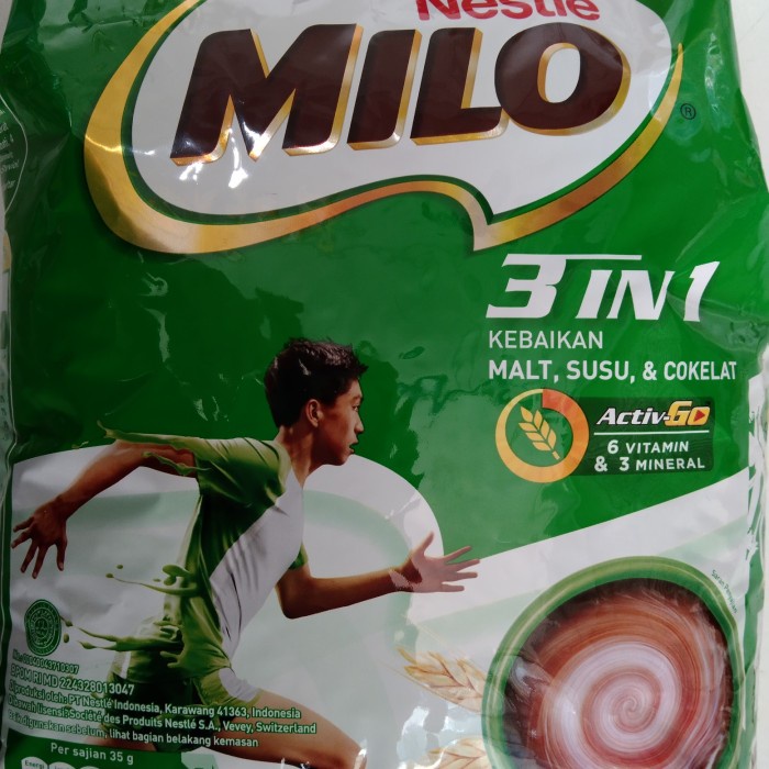 

c011cc Milo 3In1 Susu Bubuk Coklat 1000Gr / 1Kg Xa201As