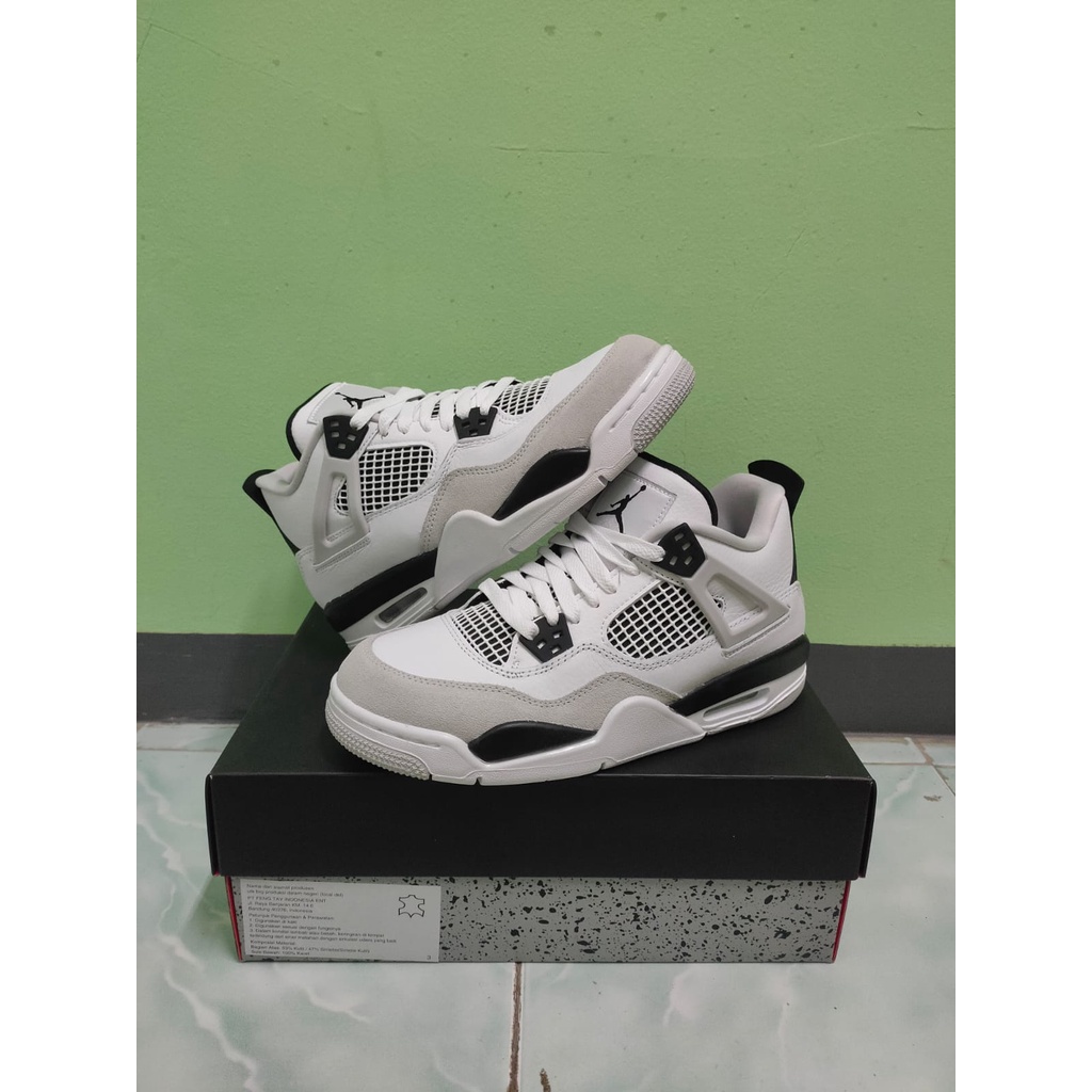 Nike Air Jordan 4 Retro Military Black GS Authentic 100%