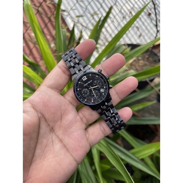 Jam Tangan Wanita Christ Verra Multifungsi Black Stainless Original Lenkap Boxk