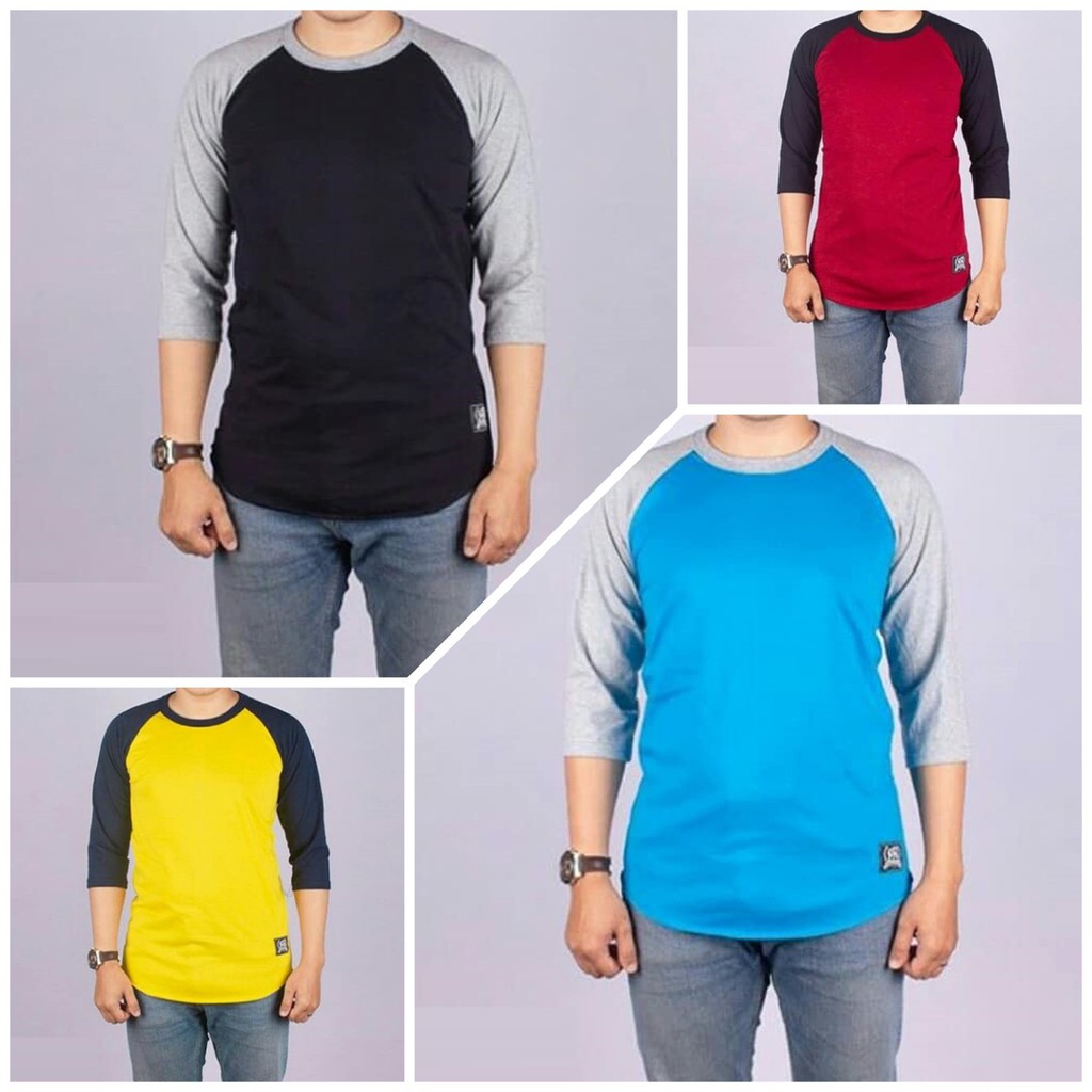  Kaos  Raglan  Lengan 3 4 Kualitas Distro Raglan  Murah  