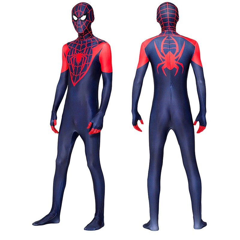 Jual Free Ongkir Adult Kids Spider-Man Into The Spider-Verse Cosplay Costume  Zentai Suit Miles Morales Indonesia|Shopee Indonesia