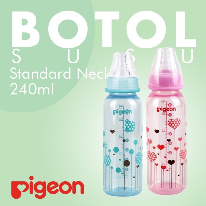 PIGEON Botol Susu PP Clear RP 240ml Standard Neck baby bottle Botol Dot Feeding Bottle