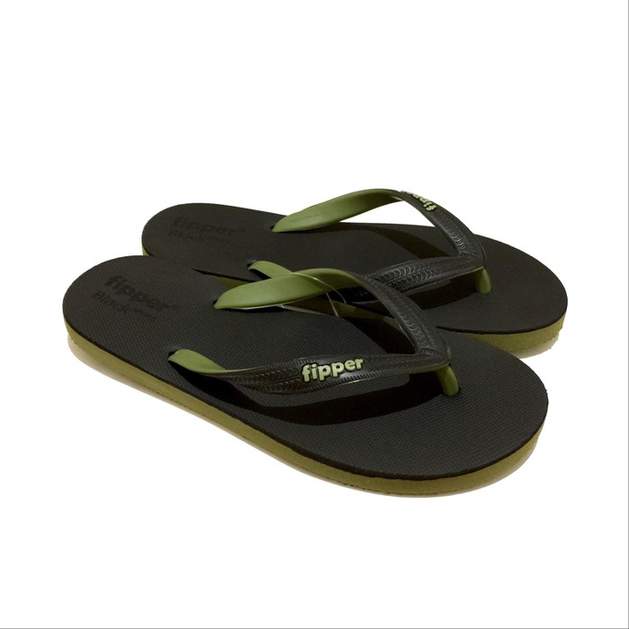 MURAH SENDAL / SANDAL SLOP PRIA CWO LEBARAN PUASA Fipper Black Series / Jepit / Pantai Green Army -
