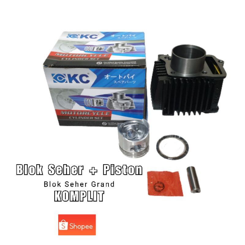 BLOK BLOCK SEHER GRAND BLOK SEHER + PISTON GRAND BLOK SEHER KOMPLIT MOTOR HONDA GRAND