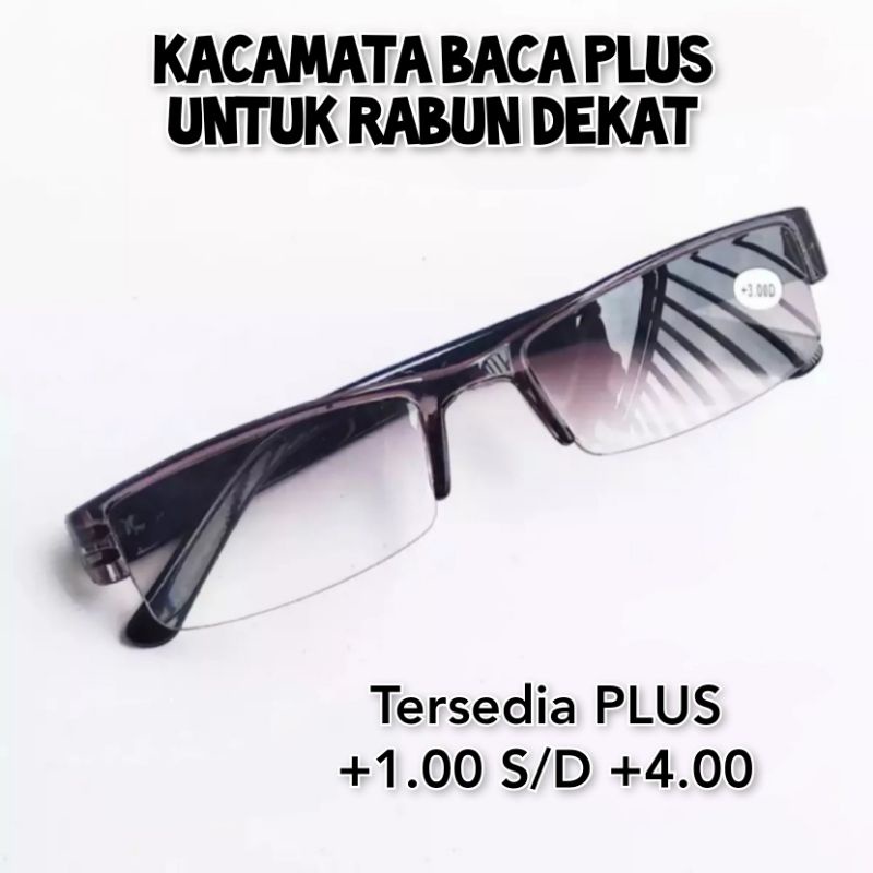 Kacamata Baca Plus Super Fokus Untuk Rabun Dekat/ Kacamata Pria Wanita Free BOX + KAIN LAP