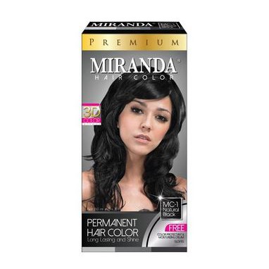 MIRANDA MC-1 NATURAL BLACK hair color pewarna cat rambut natural