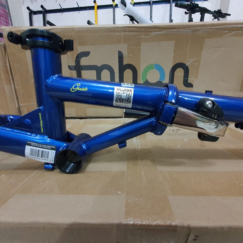 Frame fork FNHON Gust Biru Saphire V brake Handle Post HP vbrake Sepeda Chromolly Not Blast Storm