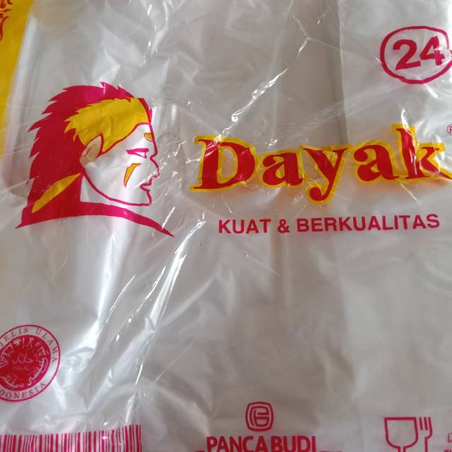 Kantong kresek merk dayak no 24 tanggung