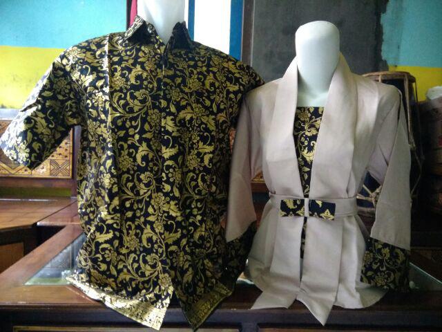 Srg 728 Couple Sarimbit Batik Prada Kombinasi Rnb Setelan Baju Pesta