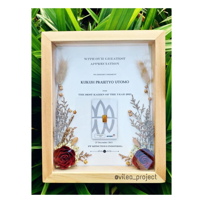 [TERMURAH] Bingkai mahar / bingkai custom / frame / penghargaan / bingkai 3D