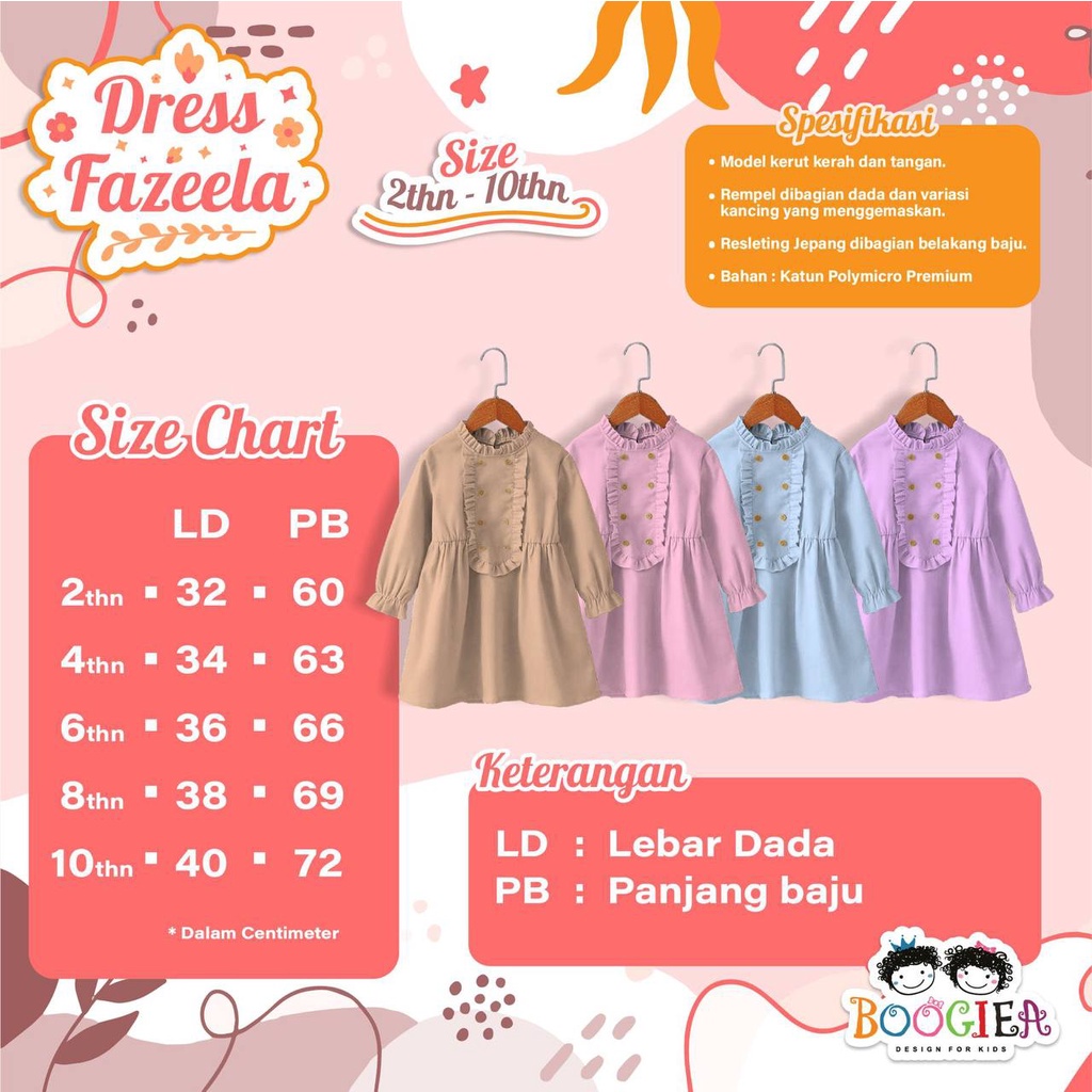 Dress Fazeela By Boogiea Kids