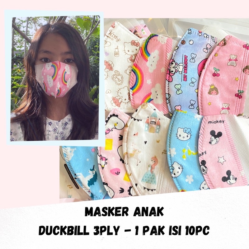 Masker Anak Duckbill - Masker Anak 3ply