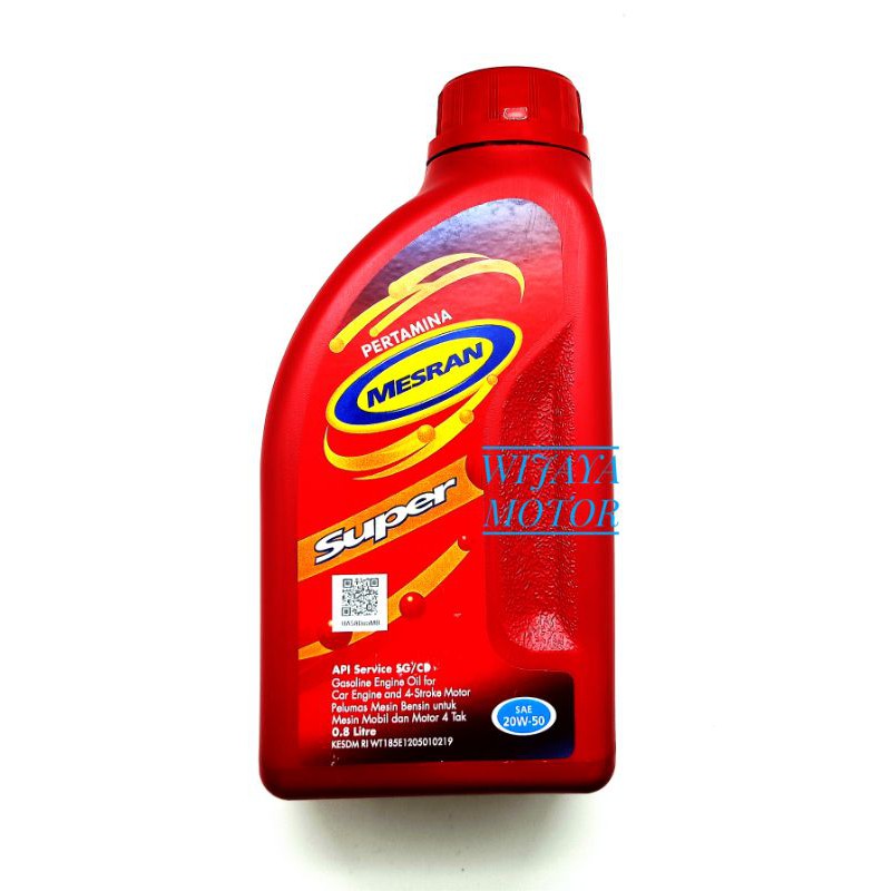 OLI MESIN PELUMAS MESIN MESRAN SUPER PERTAMINA 800ML