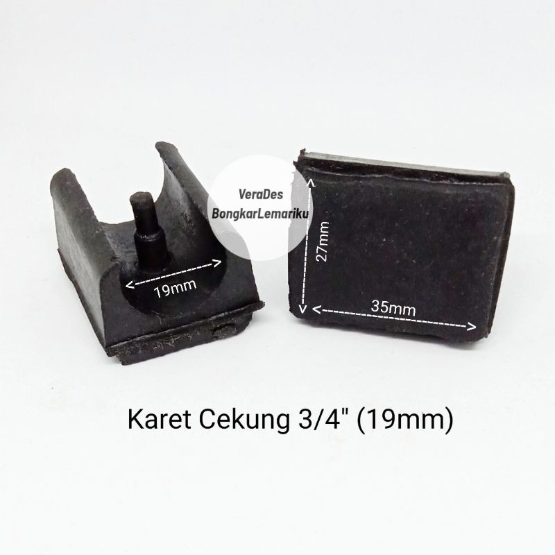 Karet Cekung 3/4&quot; Pengaman Kaki Kursi Chitose Pipa