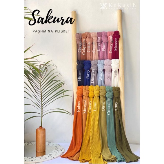 Pasmina Plisket Sakura Ori Kukasih.id
