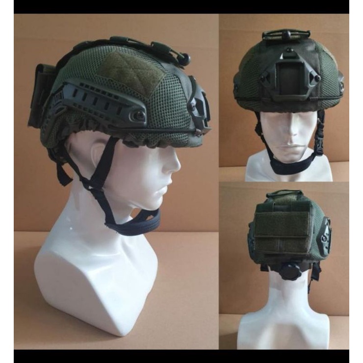 Helm tactical cover hitam/helm tactical cover hijau