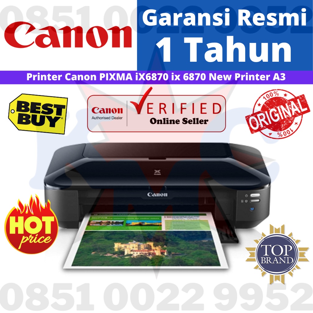 PRINTER CANON PIXMA IX6870 A3 IX 6870 WIRELESS