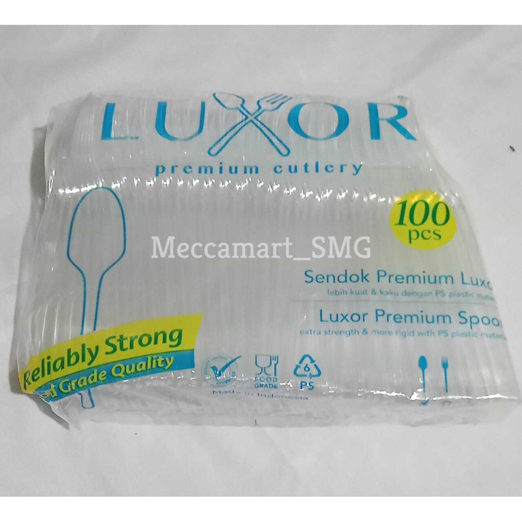 TERMURAH!!! Sendok Luxor Bening 100 pcs/Sendok Makan/Sendok Plastik/Sendok Makan Plastik