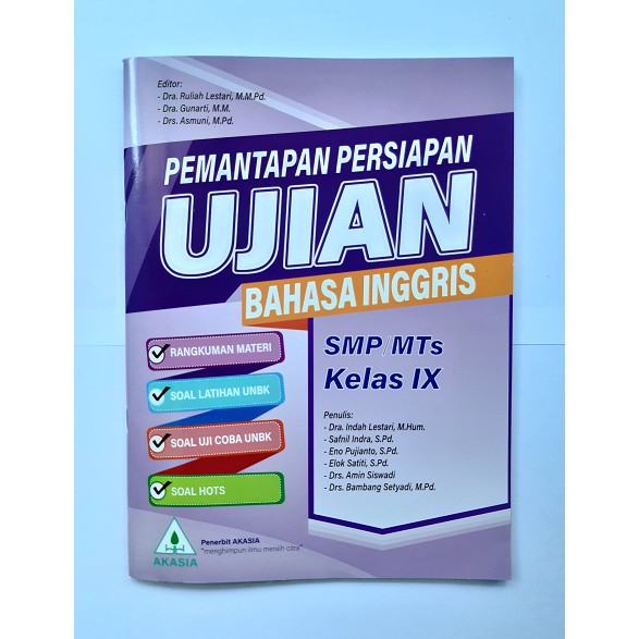 Buku Akasia Pemantapan Ujian Bahasa Inggris Smp Mts Terbaru Shopee Indonesia