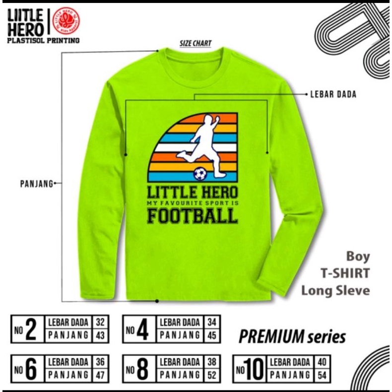 (2-8 tahun) Baju Kaos Anak Laki Laki Cowok Lengan Panjang Little Hero Part 2 2-8 Tahun