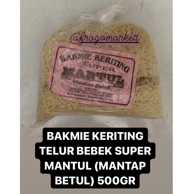 Bakmie Keriting Telur Bebek Mantul (Mantap Betul) 500gr