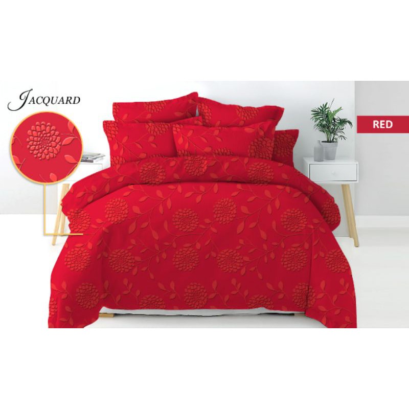 Bedcover set PLUS SPREI Vito jaquard polos King 180x200 MURAH