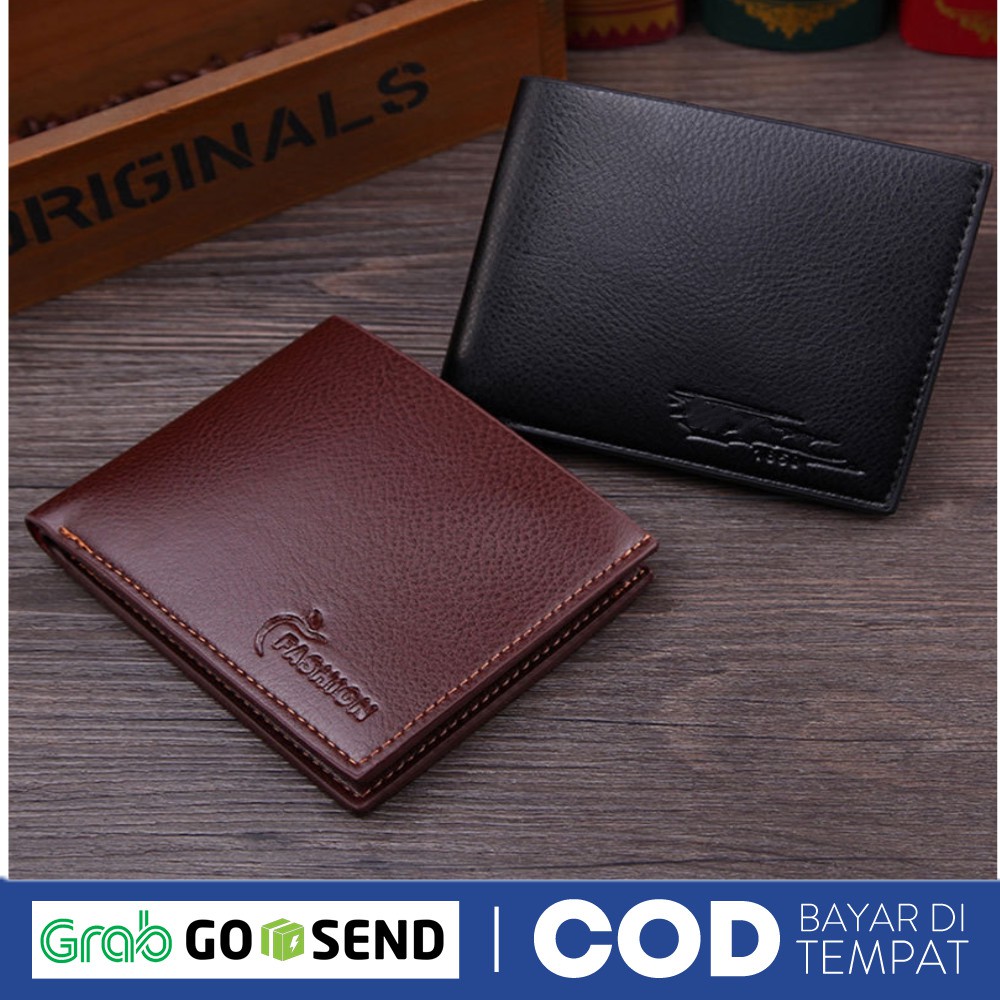 Highland Dompet Kulit Pria Lipat Short Wallet Import Dompet Pendek Pria TDP03