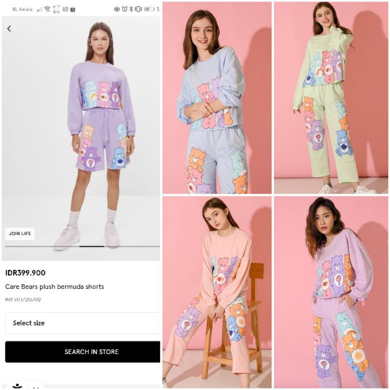 READY SWEATER SET CARE BEARS (FREE MASKER)