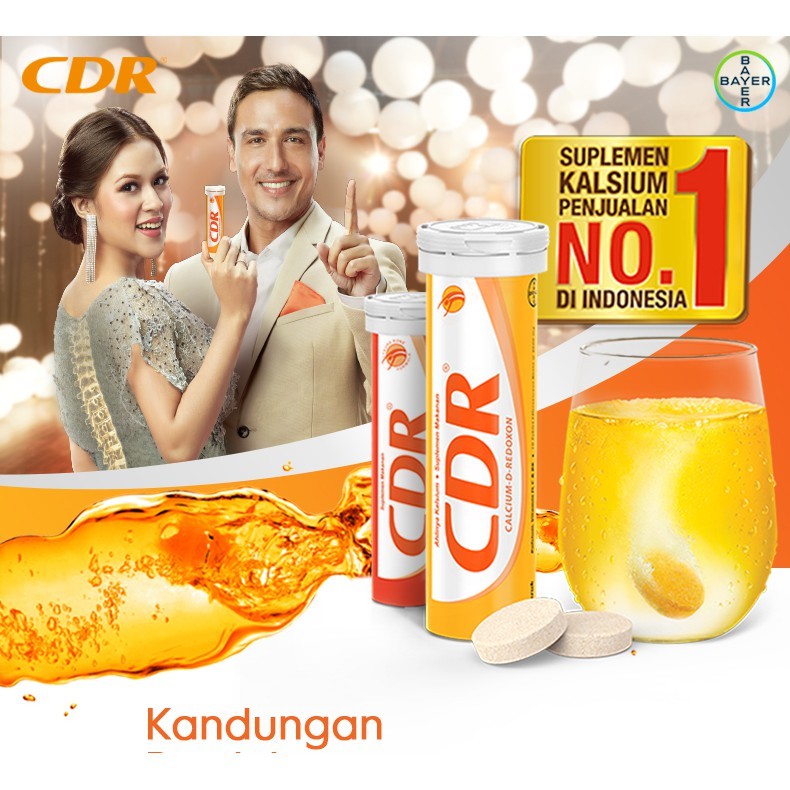 CDR Suplemen Kalsium Rasa Jeruk 30 Tablet - Paket Bulanan