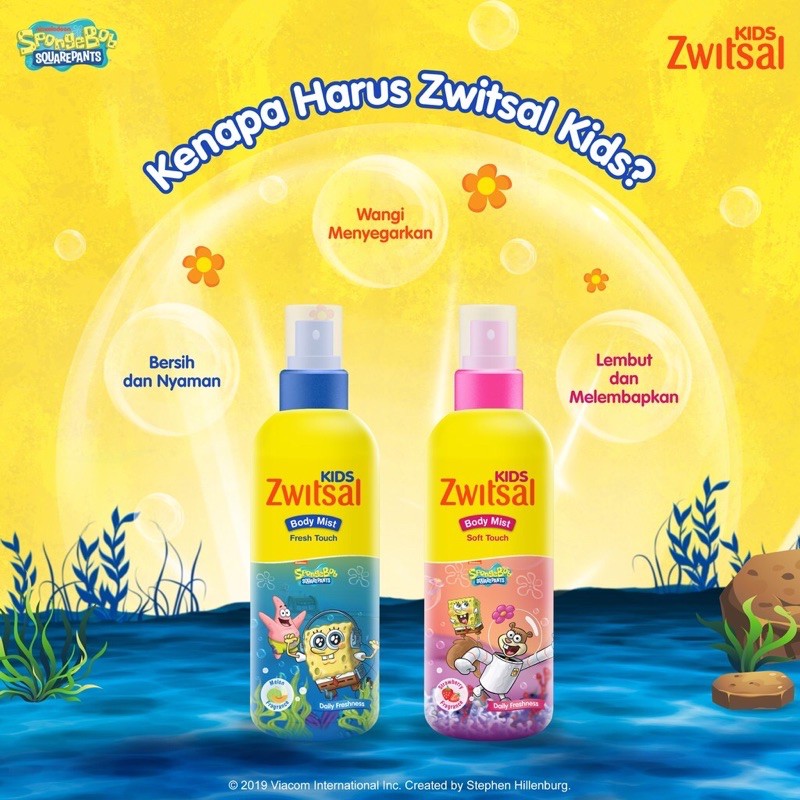 Zwitsal Kids Body Mist Soft Touch Fresh Touch 100ml - Zwitsal Parfum Anak 100ml