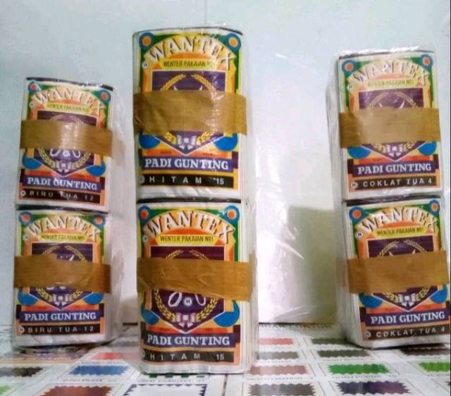 Wantex Pewarna Pakaian/Kain Isi 10 Bungkus/1 Ikat &quot;SATU WARNA&quot; Tidak Luntur Padi Gunting Original