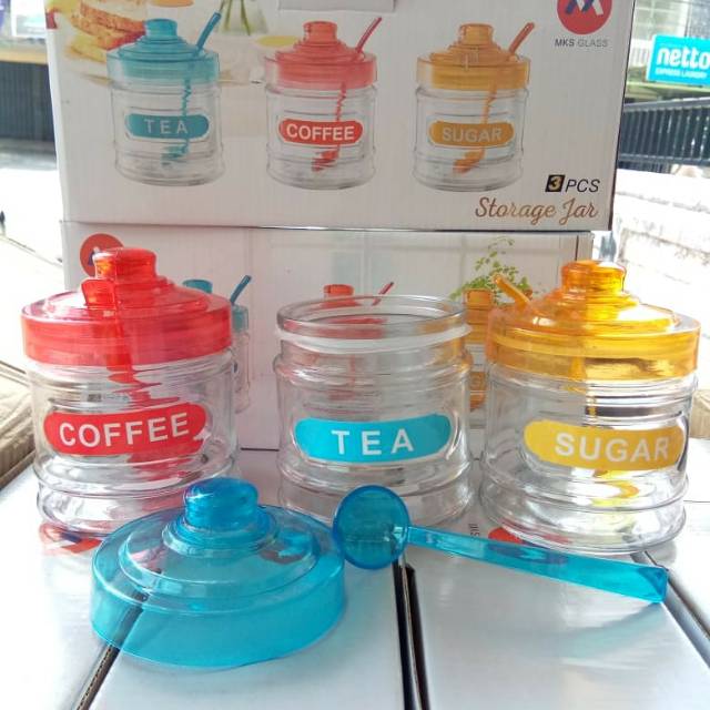 Tempat Bumbu Gelas Cantik 1 set 3 pcs Kimglass