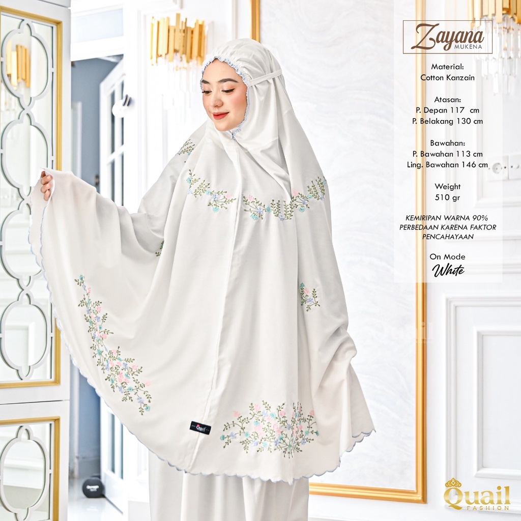ZAYANA Mukena Katun Bordir Quail Hijab